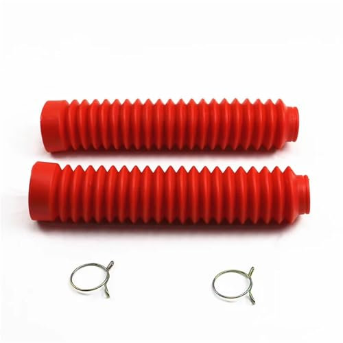 SWVYDC SOFFIETTI Forcella in Gomma Copri Forcella Anteriore Universale in Gomma Rossa da 30 mm per Moto da Cross Forcella Anteriore in Gomm