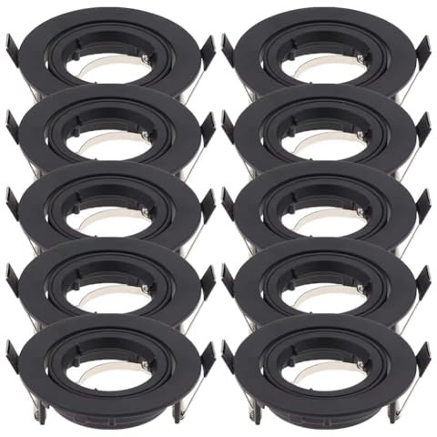 Luobannm Embellecedor de Luz de Techo Empotrada, Embellecedor de Metálico, de Lámpara, Embellecedor de Anillo para Luces Empotradas, Accesorios de Luz de Techo.