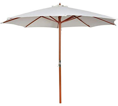 CAFIEDR Gartenschirm Sonnenschirm 300 Sonnenschirm + Kurbel, Landhaus, 3 m Ampelschirm, Garten Sonnenschutz Outdoor Sonnenschirm