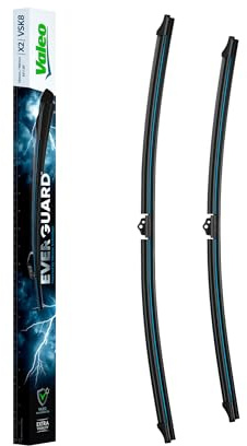 Valeo Everguard 2 Scheibenwischer VSK8 - Vorne - 750 mm / 700 mm | Set mit 2 Silikon-Flachbalkenwischern, 566024