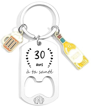 FGHJK Porte clef pour 18-70 Anniversaire,18-70 ans Cadeau Décapsuleur Personnalisé - Porte-clés Anniversaire 18-70 ans Garcon Idée Cadeau 18-70 Homme et Femme Porte-clés Original Homme