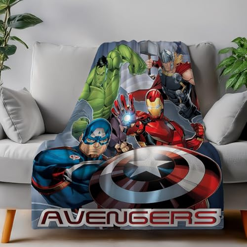 Avengers Superhelden Flauschdecke Wohndecke Flanell 110 x 150 cm