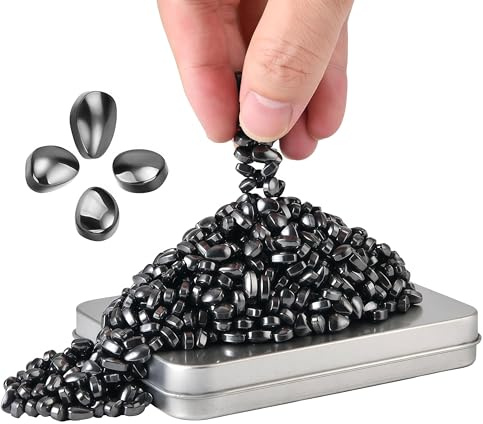Kezidhp 450 Stück magnetsteine– Schwarzes Magnetspiel als Fidget Toy für Erwachsene, Löst ASMR aus für Sensory Play, 5-7 mm Magnete für Zuhause & Büro