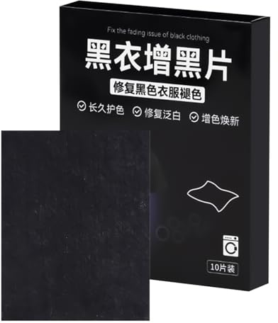 Black Fabric Dye Tablets 10-Piece Intense All Purpose Paint | Blackout black dye for synthetic textiles for synthetic cotton jeans in the washing machine household