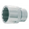 Hazet 1000AZ-1.7/16 Douille carré creux 20 mm/profil à 12 pans extérieurs Taille 1.7/16 longueur 63 mm