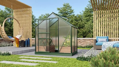 Gewächshaus Venus 2500,smaragd grün,2,5 m²,4 mm HKP