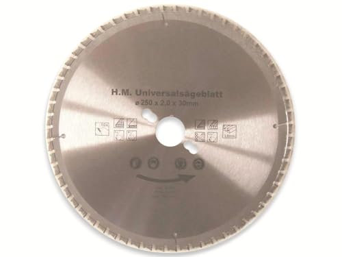 UNIVERSAL SÄGEBLATT KREISSÄGE 250 X 2,0mm/ B = 30,0 mm 60 ZÄHNE