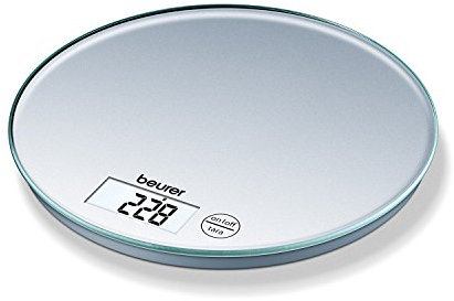 Beurer KS28 Balanza de Cocina, Vidrio, Plata