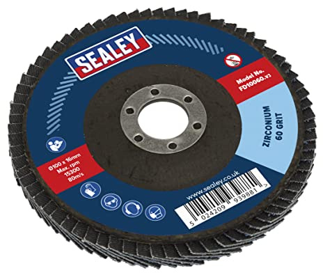 Sealey Zirconium Flap Disc Ø100mm Ø16mm Bore 60Grit - FD10060