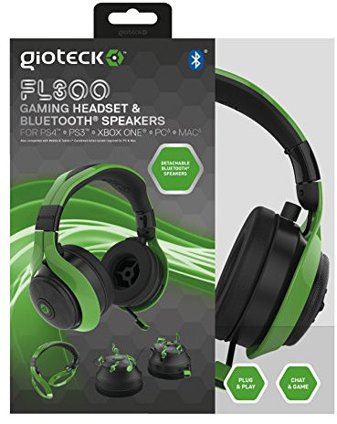 Casque de jeu avec enceintes Vert pour PS4/PS3/Xbox One