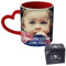 My Custom Style Tazza Ceramica Cuore Personalizzata, Interno e Manico Rosso