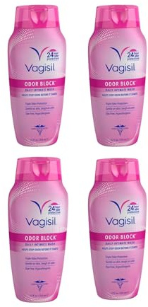 Vagisil Odor Block Daily Intimate Vaginal Wash 12 oz (Pack of 4)