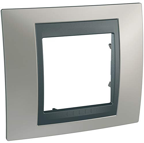 Schneider Electric SC5MGU66002039 Plaque 1 poste Nickel Mat Alu UNICA Top
