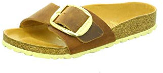 Birkenstock Madrid Big Buckle Cognac, Oiled Leather, PIANELLE Donna, 41 EU Stretta
