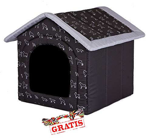 Hobbydog BUDCWP14 + Spieltau gratis Hundehöhle Katzenhöhle Hundebett Hundehaus Schlafplatz Hundekorb Hund Haus Hundehütte R1-R4 (R4 (60 x 55 cm))