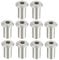 sourcing map M10x21mm Hex Socket Head Insert Nut Screw Post Sleeve Nut for Furniture 10pcs