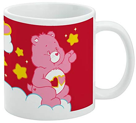 Care Bears Love-A-Lot Bear Ceramic Coffee Mug, Novelty Gift Mugs for Coffee, Tea and Hot Drinks, 11oz, White
