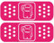 Decus DOMO KUN PFLASTER SMALL 2ST XL 1026 (rosa) // Sticker OEM JDM Style Aufkleber
