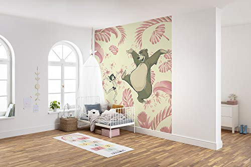 Komar Disney Vlies Fototapete Dance the Jungle | Größe: 250 x 280 cm (Breite x Höhe), Bahnbreite 50 cm | Tapete, Wandbild, Dekoration, Wandbelag, Kinderzimmer, Schlafzimmer | DX5-010, blau, lila