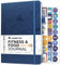 Clever Fox Fitness & Food Journal – Nutrition & Workout Planner for Women & Men – Diet & Gym Exercise Log Book with Calendars, Diet & Training Trackers - Undated, A5, Hardcover (Mystic Blue)