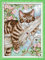 Selbstgestempeltes Kreuzstich-Stickset, komplette Reihe vorgedruckter Starter-Kits für Anfänger - Eine faule Katze in einem Baum 27 x 39 cm