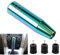 Auto Schaltknauf Schalthebel, Universal 13cm Aluminium Automobil Truck Motorsport Manueller Stick Schaltknauf mit 3 Adaptern 8mm/10mm/12mm (Regenbogen Bunt)