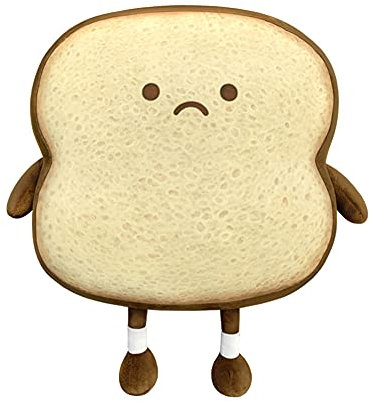 Uposao Oreiller de Pain grillé Peluche, Oreiller de Pain de mie Oreiller en Peluche de Pain Coussin de canapé en Pain grillé Doux Jouet de poupée en Peluche (Brûlé)