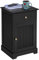 Yaheetech Tables de Chevet Noir Table de Nuit Adulte en Bois Moderne Tables d'Appoint Salon avec 1 Tiroir et 1 Placard Plateau Réglable 40 x35 x 60 cm