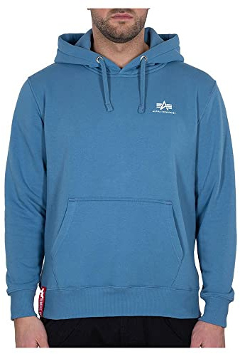 Alpha Industries Basic Hoody Small Logo Kapuzensweat für Herren Airforce Blue