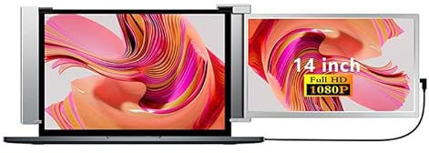 Lipa S14 14 Zoll tragbarer Monitor - Zusätzlicher Bildschirm Laptop - Tragbarer Bildschirm - HDR- Full HD mit 60 Hz - USB c und HDMI - Für Laptops zwischen 14 und 17 Zoll - Auch einzeln einsetzbar