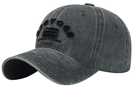 callmo Mütze Damen Schwarz,Baseball-Mütze Unisex Verstellbar Basecap Damen Pferdeschwanz Kappe Baseball Cap Unisex Einstellbare Hohe Unordentliche Bun Ponycap Mit Zöpfen Loch Loop Unisex Herren