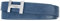Zakatte • Damen Gürtel aus Kunstleder mit H-Schnalle Hüftgürtel Taillengürtel Damengürtel BS058 (Navy-Silber, 105 cm)
