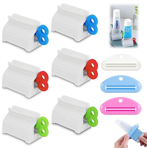 9 Pièces Presse Tube Dentifrice,Distributeur de Dentifrice,Presse Dentifrice Tube Roulant,Plastique Presse Tubes,Tubes de Dentifrice Rotatifs,Presse-Agrume de Dentifrice,pour Dentifrice,Cosmétiques