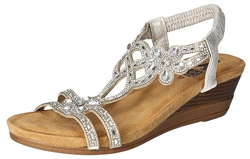 2Go Fashion 8910-806 Damen Keilsandalen
