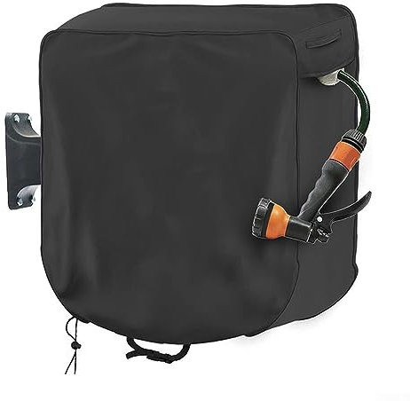 Quadratische Schlauchtrommel Abdeckung, Wandmontage Wasserschlauchtrommel Schutzhülle 420D Oxford Gewebe Schlauchtrommel Abdeckung für Gartenschlauch und Spule