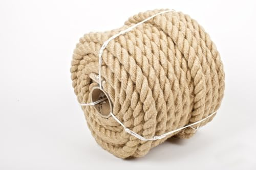 SOLENZO - Corde en Jute Naturelle 20MM - pour Bricolage, DÉCORATION, CRÉATION Artistique, LUMINAIRE, Jardin, Arbre À Chat (50 mètres)