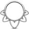 Agrewd Schmuck Minimalistische Lotusblume G23 Solid Titan Septum Piercing 16G 316L Edelstahl Septum Clicker Silber Gold Daith Ohrringe 8/10MM Daith Piercing Schmuck für Frauen Männer