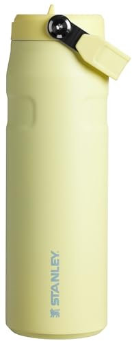 Stanley IceFlow Flip Straw 2.0 Water Bottle 24 OZ | Built-In Straw with Larger Opening | Lightweight & Leak-Resistant | Insulated Stainless Steel | BPA-Free | Pomelo