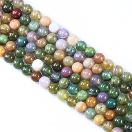 Indian Agate Crystal Beads, 4mm Round, 85pcs for Jewellery