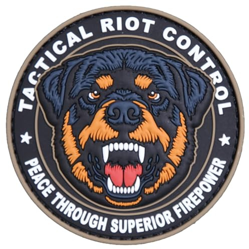TS Tactical Store ROTTWEILER PVC-Aufnäher, im Dunkeln leuchtend, 3D-PVC, Klettverschluss, 80 mm | 3D-Militär-Aufnäher-Pin für Militärrucksäcke, Outdoor, Wandern, Airsoft, Survival | TS-PTCH-ROTT