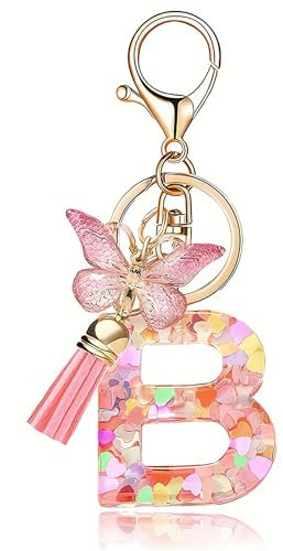 LECTNORE Personalisierter Schlüsselanhänger für Damen - Süßer Taschenschlüsselring (B)