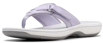 Clarks Breeze Sea, Infradito Donna, Nabuk Lavanda, 41 EU
