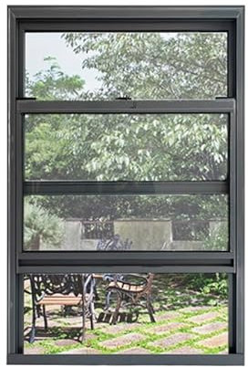 Schiebefenster aus Aluminiumlegierung mit Push-Pull-Funktion und klaren schalldichten Lamellen, ideal für Küchen, Badezimmer und Cafés, 30 x 70 cm