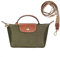 DOMAT Crossbody Tasche für Frauen, Chic leichte Geldbörse mit Leder Top-Griff, kompakte Clutch Bag, Schulter Handtasche (Army Green)