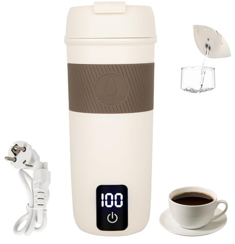 Reisewasserkocher - 400ml Mini Wasserkocher mit 4 Stufen Temperaturregelung,220V 300W Reise Wasserkocher Klein mit Überhitzungsschutz,Tragbarer Elektrischer Wasserkocher für Tee, Kaffee,Camping (A304)