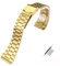 TVKSIPAR Retro Kleines Quadratisches Metallarmband Passend For Casio A158WA A168 / A159 / A169 / B650 / AQ230 Edelstahlarmband 18mm(A gold)
