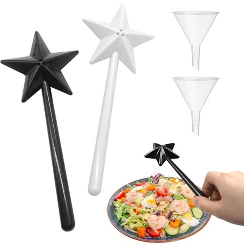 Yistoi 2 Stück Salzstreuer Lustig, Zauberstab Salzstreuer für die Küche, Salz Zauberstab, Kreative Küche Gadgets Gewürzflasche, für Küche, Urlaub Versammlungen und Picknick Camping