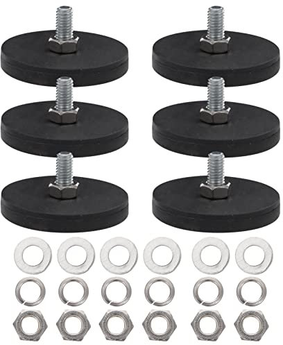 GLEAVI Magnetic Number Plate Holder 6pcs Small Rubber Coated Magnets for Roof Light Fixture Installation