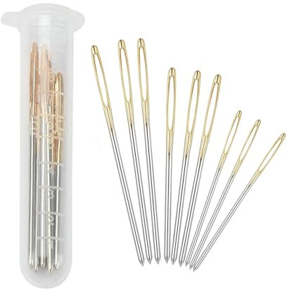 9 Pcs Large Eye Sewing Needles, Darning Needle, Darning Needles for Wool, Tapestry Needle for Yarn, Knitting, Tapestry, Darning DIY Crafting