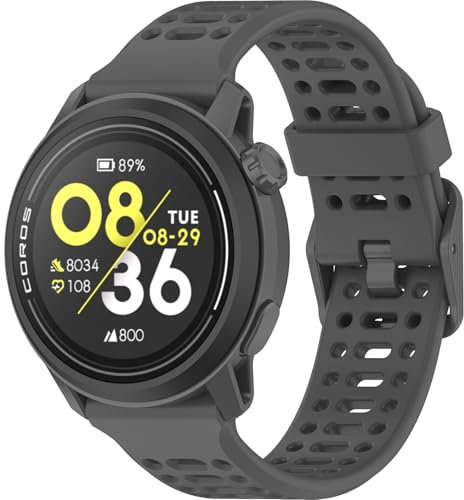 Harikiri 20mm Silikon Armband für COROS PACE 2/APEX 2/APEX 42mm für Männer und Frauen